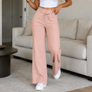 (Compre 2 e Leve 3) Calça Pantalona Julie em Malha de Seda Gelo e Poliéster
