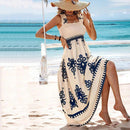 Vestido Mykonos Beach com Estampas Barrocas e Caimento Impecável