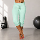 Calça Casual Esportiva com Comprimento Capri, Barra Estruturada e Cós Ajustável