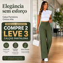 (Compre 2 e Leve 3) Calça Pantalona Julie em Malha de Seda Gelo e Poliéster